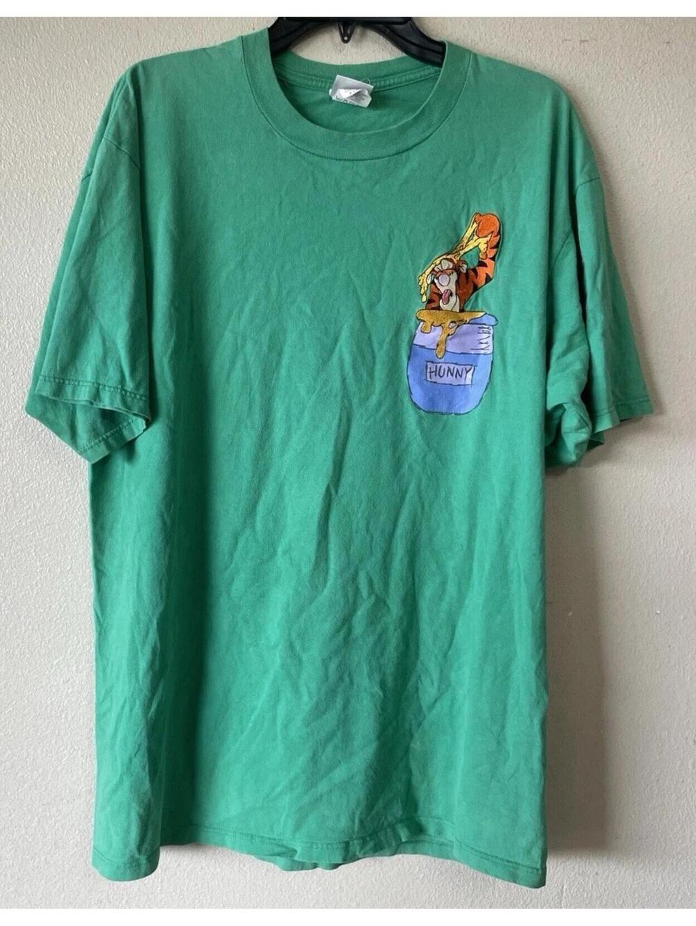 Winnie The Pooh Tigger Womens Green  Xl Shortsleeved T Shirt